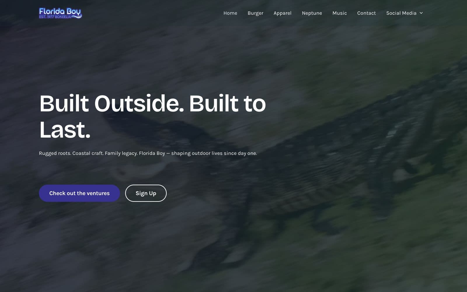 Lifestyle influencer & entrepreneur website, screen 1